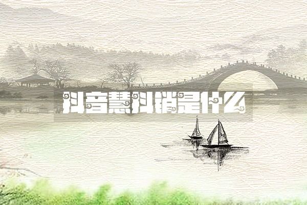 抖音慧抖销是什么
