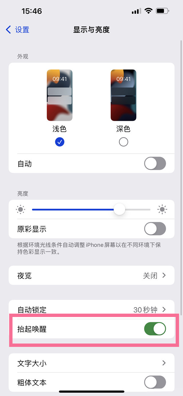 苹果13怎么设置抬起唤醒？苹果13开启抬起唤醒教程截图