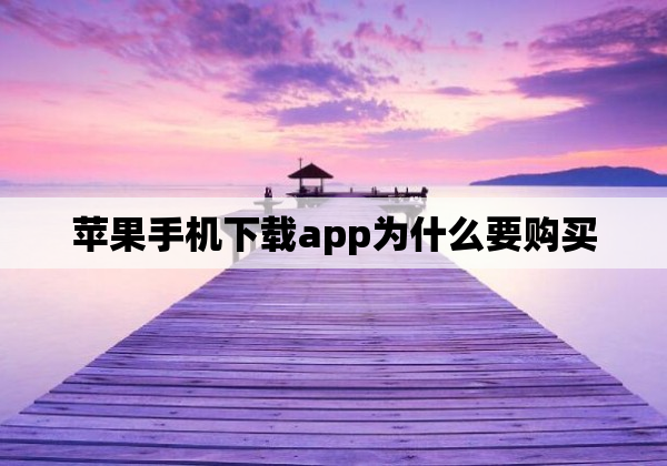 苹果手机下载app为什么要购买