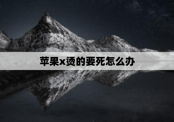 苹果x烫的要死怎么办