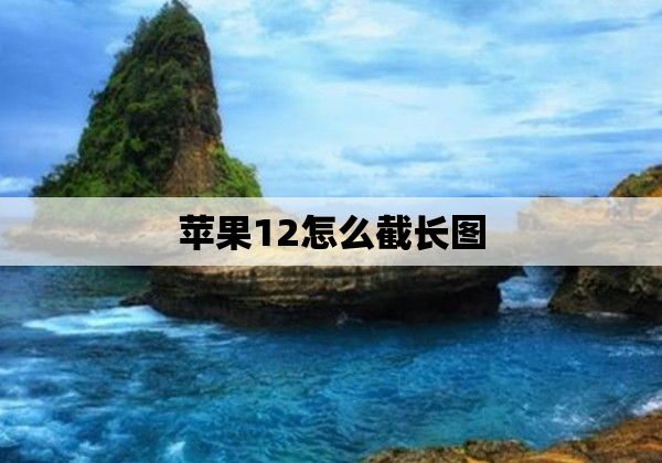 苹果12怎么截长图
