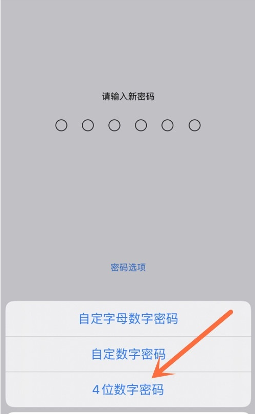 怎样设置苹果手机四位数密码？苹果手机设置四位数密码分享截图