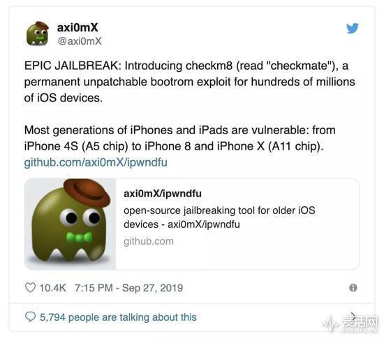 iPhone永久越狱工具Checkm8下载，永久有效代码开元源，iPhone永久越狱工具使用教程