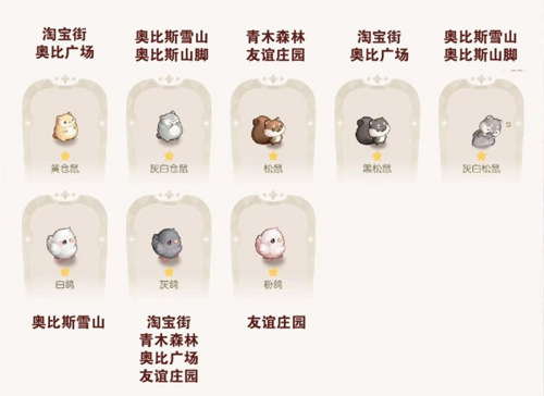 奥比岛手游宠物在哪里 分布地点一览
