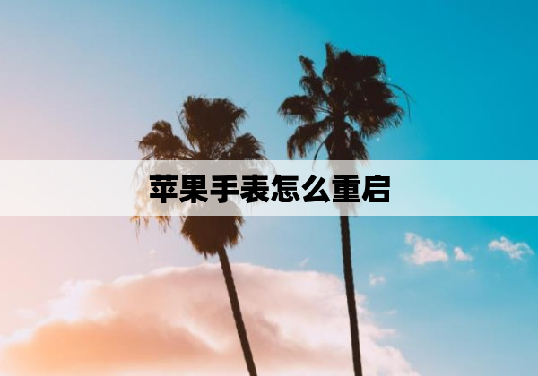 苹果手表怎么重启
