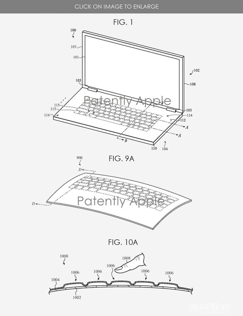 苹果新专利使用玻璃制造 MacBook，键盘可弯曲变形
