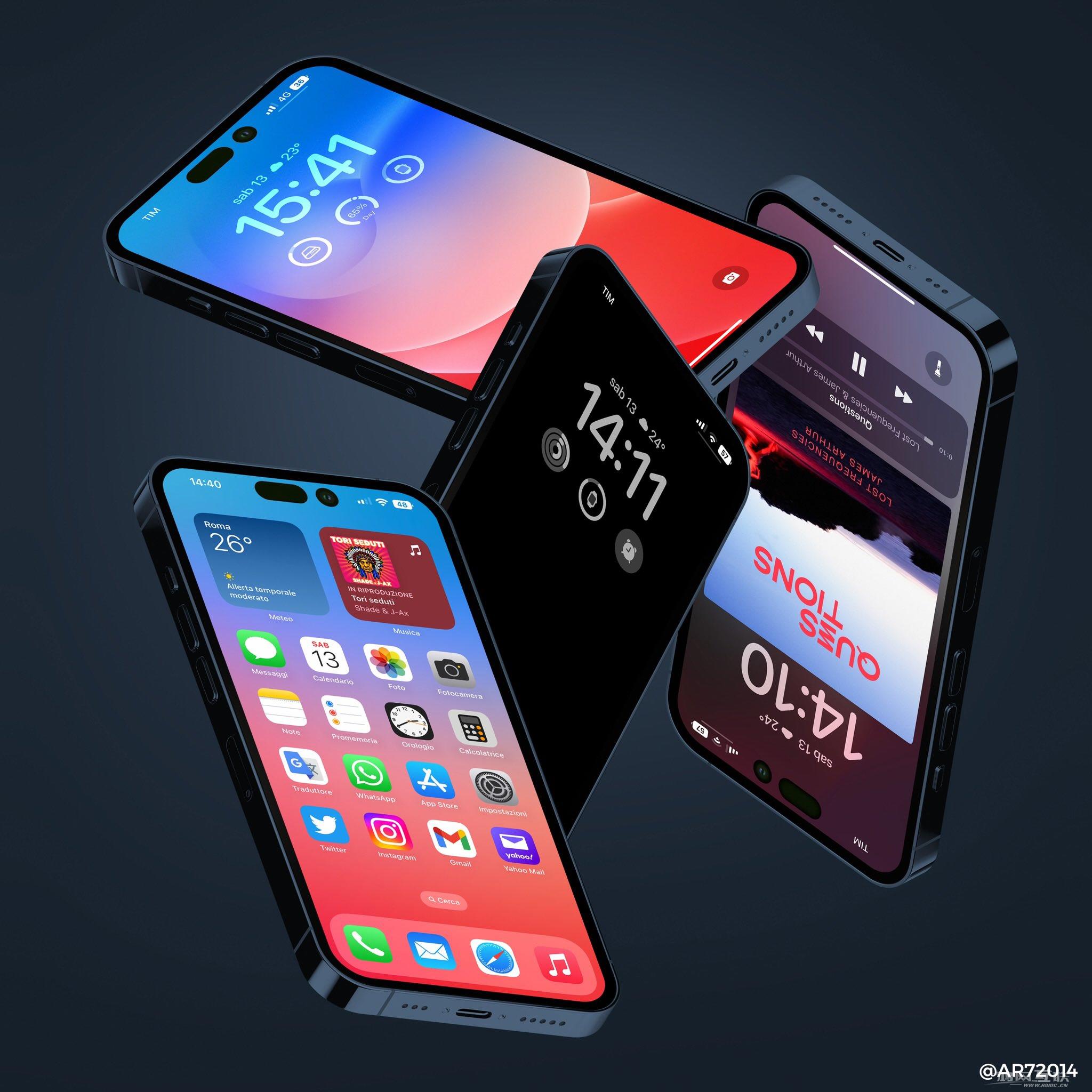 设计师出示最新iPhone  14 Pro  与 iOS  16 概念渲染图插图7