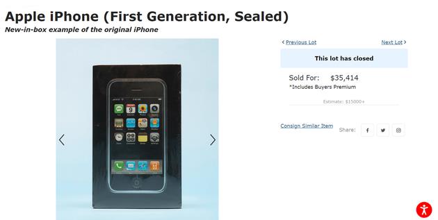 一部未拆封的苹果一代 iPhone  以 3.5 万美元的价格拍出插图7