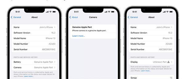 iOS 15.2在哪看iPhone维修零件是不是正品