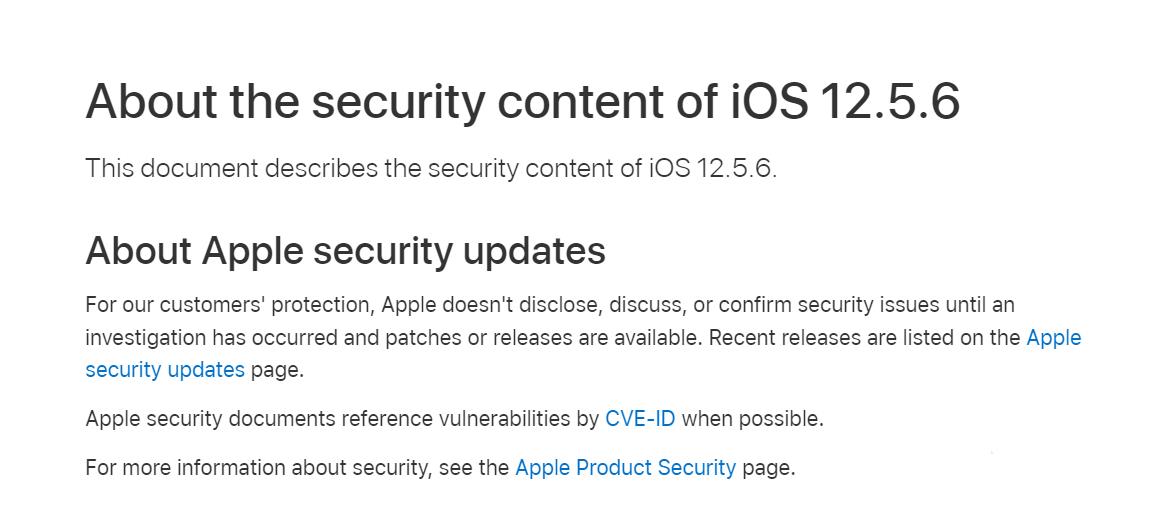 苹果为老款 iPhone/iPad  发布 iOS  12.5.6 更新，修复严重漏洞插图3