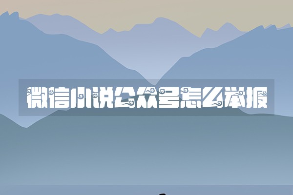 微信小说公众号怎么举报