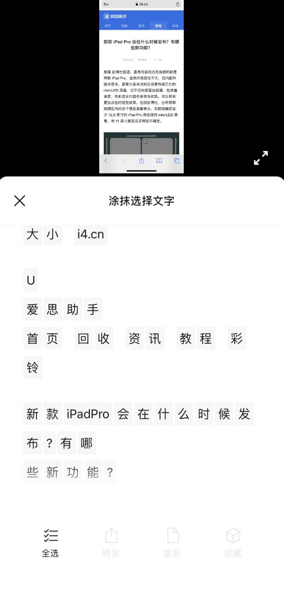 iPhone  小技巧：微信支持提取图片中的文字插图5