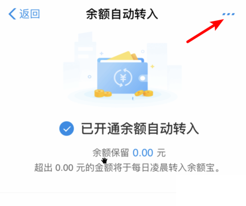 支付宝余额宝余额自动转入界面