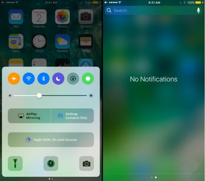 iOS10如何取消控制中心和通知中心的橡皮筋效果