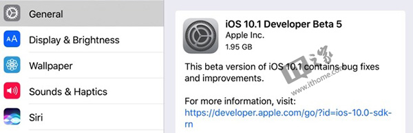 iOS10.2 Beta5固件有多大