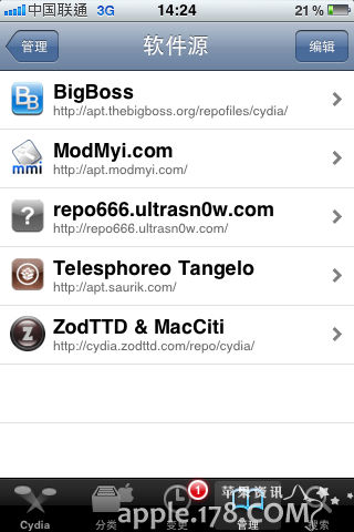 iphone越狱怎么添加源_软件自学网
