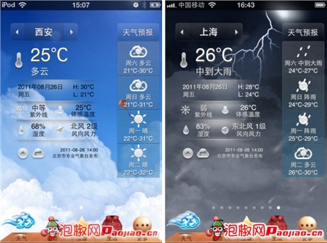 iPhone天气预报软件哪个好_软件自学网