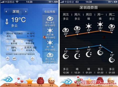 iPhone天气预报软件哪个好_软件自学网