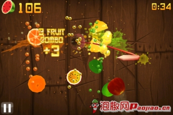 水果忍者游戏iPhone版功略介绍_软件自学网