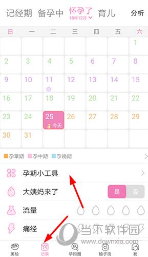 选择“孕期小工具”