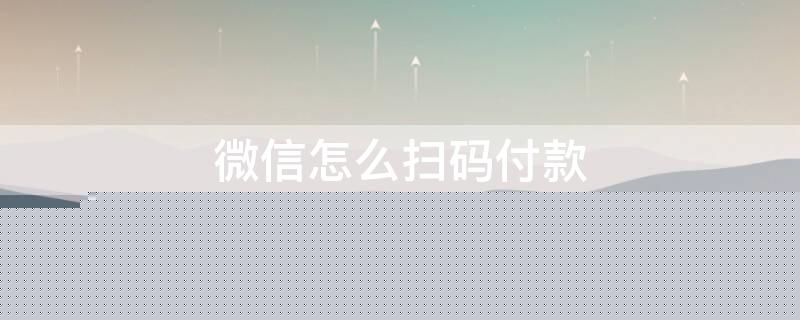 微信怎么扫码付款