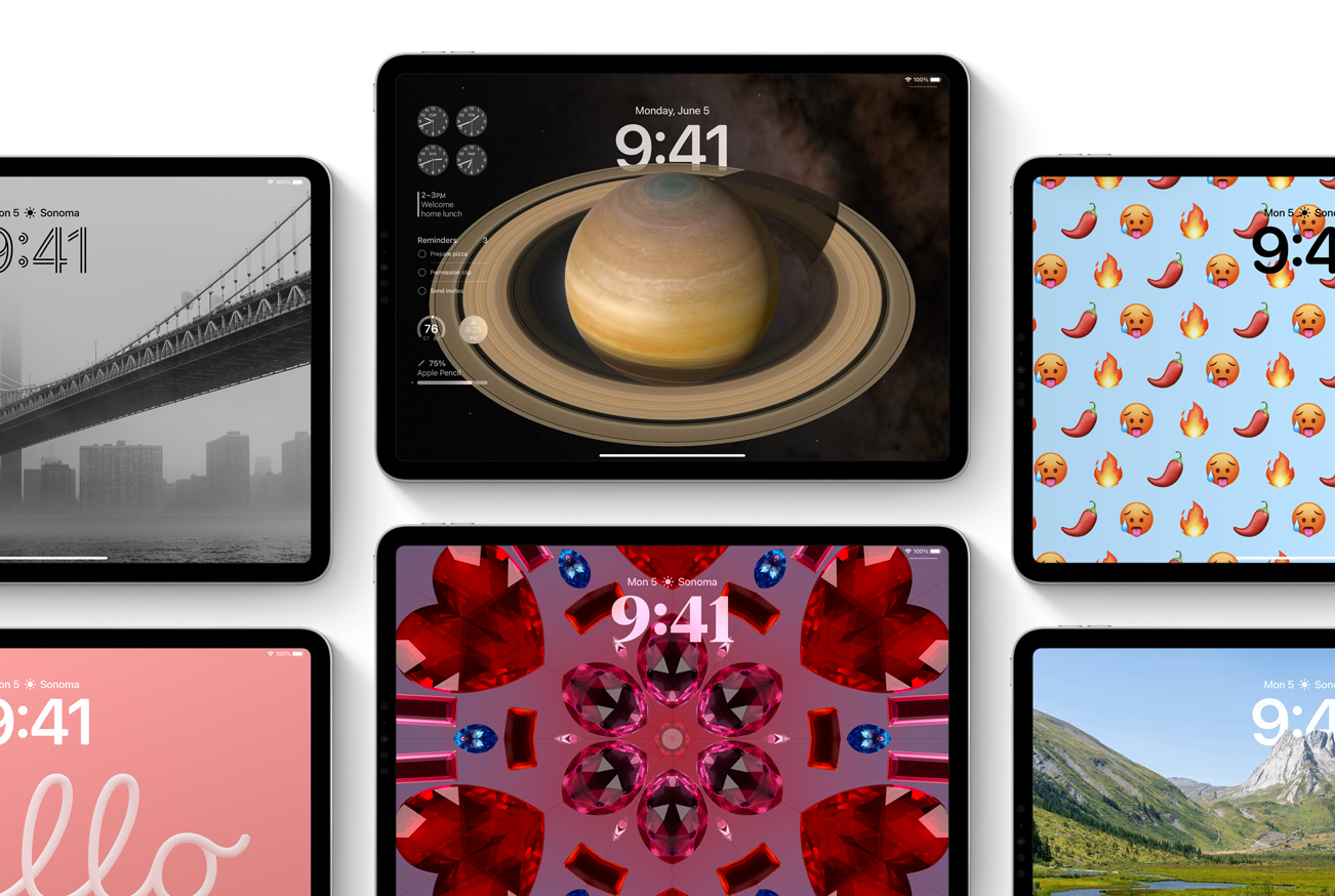 iPadOS 17 带来全新个性化锁定屏幕功能
