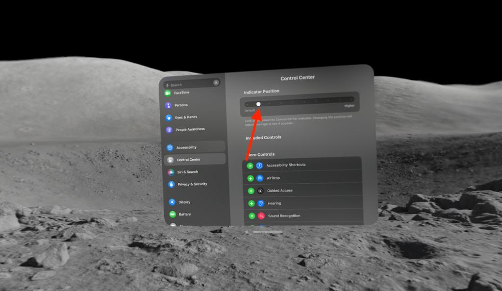 如何在Apple  Vision  Pro上打开和自定义控制中心