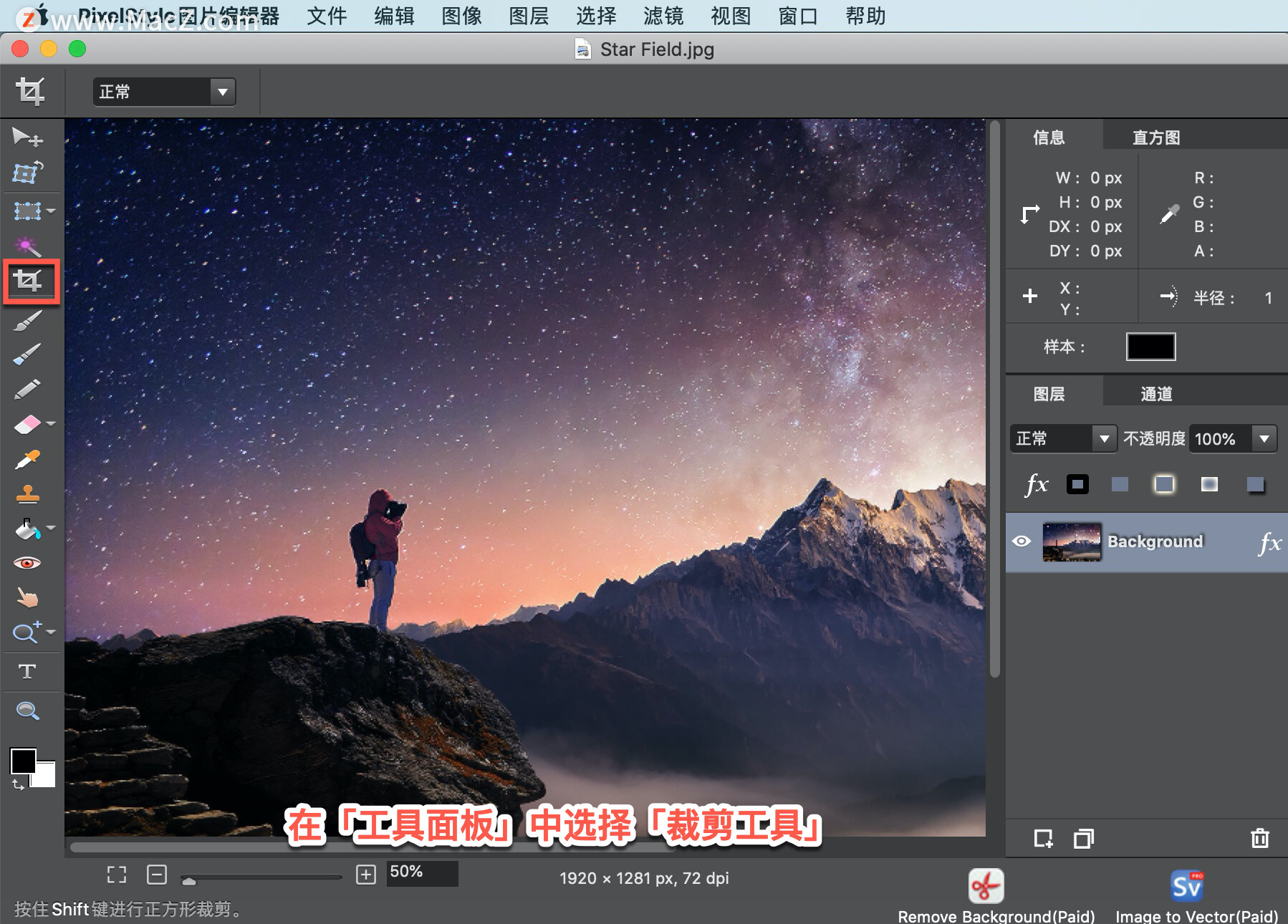 PixelStyle  教程「6」，如何在 PixelStyle  中裁剪图像？