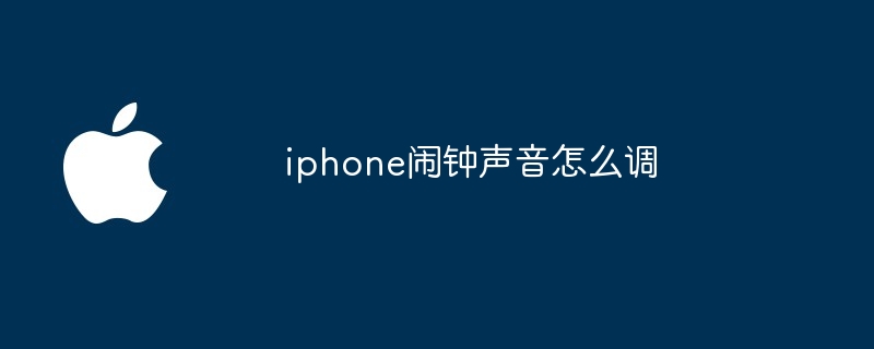 iphone闹钟声音怎么调
