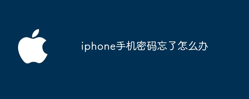 iphone手机密码忘了怎么办