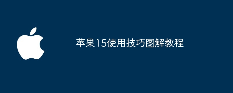 苹果15使用技巧图解教程