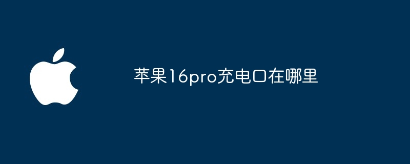 苹果16pro充电口在哪里