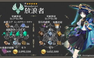 原神流浪者突破材料有哪些 原神流浪者突破材料有哪些