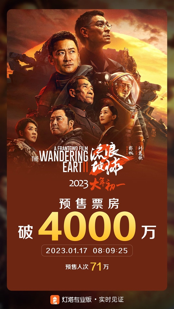 国产科幻巨制!《流浪地球2》预售票房突破4000万-第1张图片-9158手机教程网 国产科幻巨制!《流浪地球2》预售票房突破4000万-第1张图片-9158手机教程网