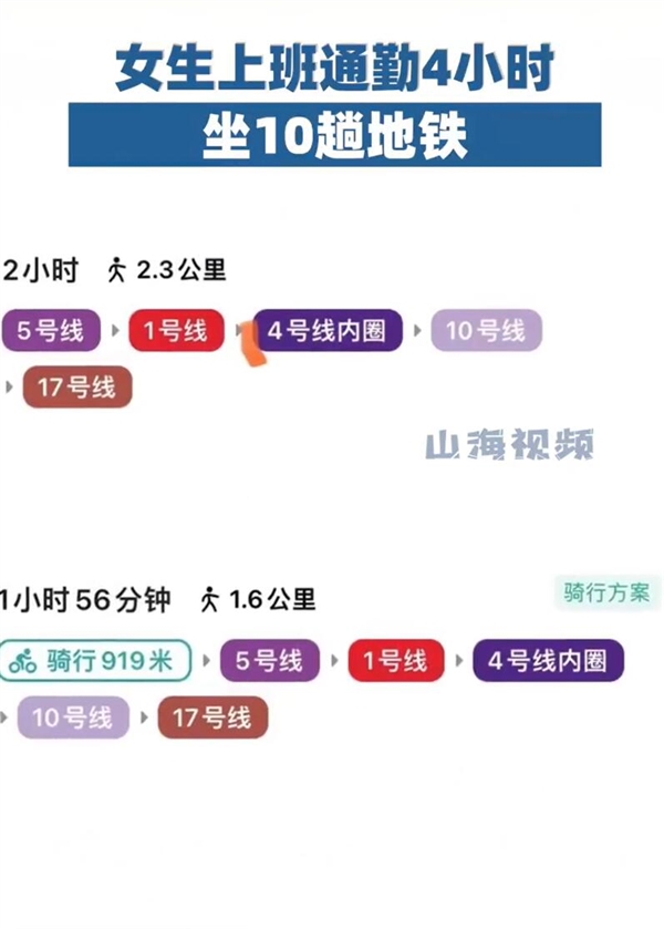 女生上班通勤花4小时:坐10趟地铁-第1张图片-9158手机教程网 女生上班通勤花4小时:坐10趟地铁-第1张图片-9158手机教程网